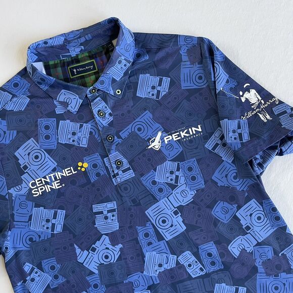 Bill William Murray Golf PGA TOUR Polo Shirt L Candid Camera DA Points - Picture 1 of 10